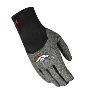 Under Armour Denver Broncos Womens NFL Survivor Performance Fleece Gloves Medium